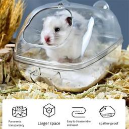Gaiola de ninho de dupla finalidade para pequenos animais de estimação, WC Hamster, Pet Supplies, WC, Caixa, Banheira, Sala de areia, Casa de brinquedos, Acessórios, 1Pc - Image 3