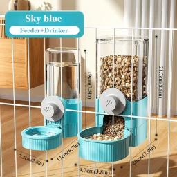 Alimentador automático do animal de estimação da gravidade Auto Waterer Suprimentos de água Gaiola suspensa Bacia do cão Tigela de gato Alimentador automático Novo - Image 1