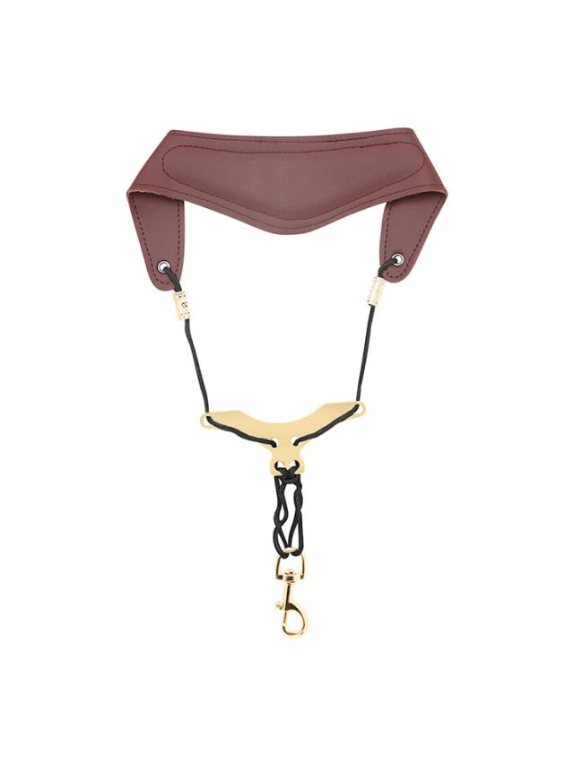 Correia Ajustável para Saxofone com Sling Acolchoado Confortável e Chicote de Couro - Acessórios Universais para Instrumentos
