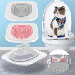 Kit De Treinamento De Banheiro De Plástico Para Gatos, Tapete Reutilizável De Litter De Gato, Treinador De Banheiro, Limpeza De Banheiro, Comportamento, Produto para Cachorro - Image 2