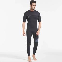 SBART-terno de mergulho em neoprene para homens, manga curta, zíper traseiro, traje de surf, 3mm, primavera - Image 3