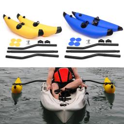 Esportes aquáticos caiaque pvc inflável outrigger float com braços de ajudante haste caiaque barco de pesca em pé flutuador sistema estabilizador kit - Image 1