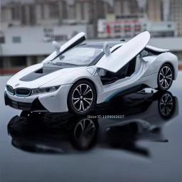 Modelo de brinquedo de carro esportivo, escala 1:22, Metal modelo Diecast com portas traseiras, veículo aberto, ornamentos de coleção em miniatura, presentes - Image 6