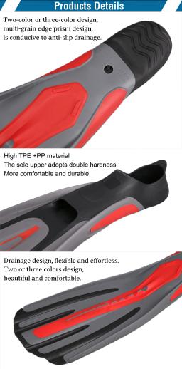 Novo profissional barbatanas de natação adulto portátil verão longo silicone mergulho equipamentos esportes aquáticos barbatanas mergulho - Image 5