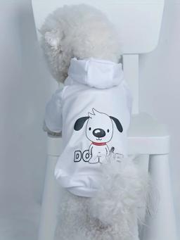 Roupas impressas em veludo confortáveis para animais, moletons quentes para cães e gatos, simples e trela - Image 5