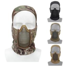 Balaclava tático para airsoft e paintball, máscara facial completa, proteção de malha respirável para caça ao ar livre, wargame cs - Image 1