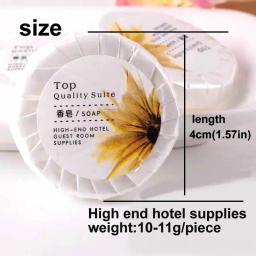Round Soap for Travel, Mini Size, Hotel, Atividades ao ar livre, Camping, Caminhada, Atacado, Frete Rápido Grátis, 10g, 0,35 onça, 30 Pc Box - Image 4