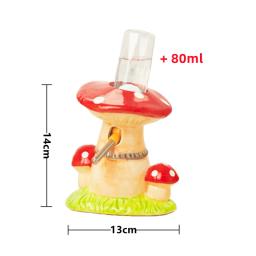 Cute Mushroom House Pet Bowl, Gaiola de Hamster, Coelho Pequeno, Furão, Chinchila, Produtos Pet, Fonte de Água, Artigos Pet, 2024 - Image 5