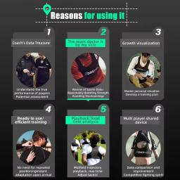 Colete de treinamento de futebol gps, monitoramento de dados de movimento, rastreamento de desempenho, colete de posicionamento vestível, equipamento de treinamento de controle por aplicativo - Image 3