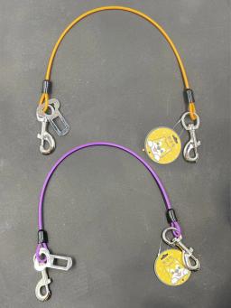 Cinto de segurança de carro com trela fina leve, cinto impermeável para cães grandes no carro Double Head Hook Lock, cão de estimação - Image 6