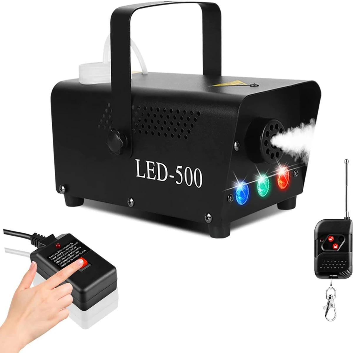 Máquina de nevoeiro com luzes LED, 3in 1, 1500W, 24x9W RGB, Vertical Stage Fogger, Controle Remoto Máquina de fumaça, DJ, Bar, Disco, DMX512, 2PCs - Image 1