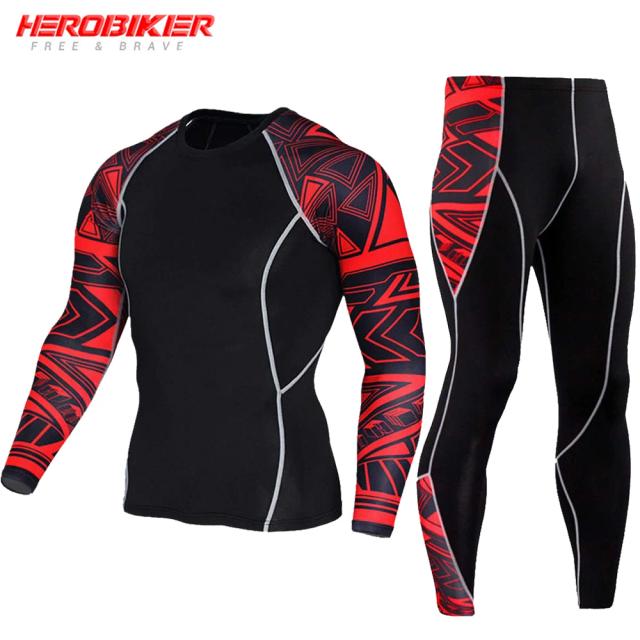 Ternos de Compressão Masculinos para Academia: Calças Justas e Conjunto de Roupas para Treino e Corrida