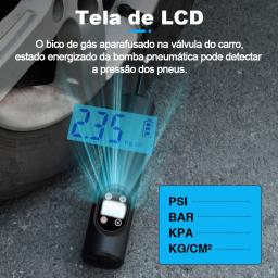 E-ACE compressor de carro 6000mah bomba de bateria 12v 150psi sem fio/com fio portátil pneus inflator bomba injetor ar para bicicleta bola moto - Image 6