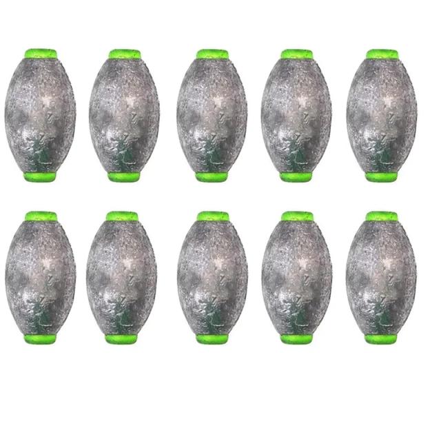 Kit de Pesca Split Shot Egg Weights 10/20 Peças para Água Doce e Salgada