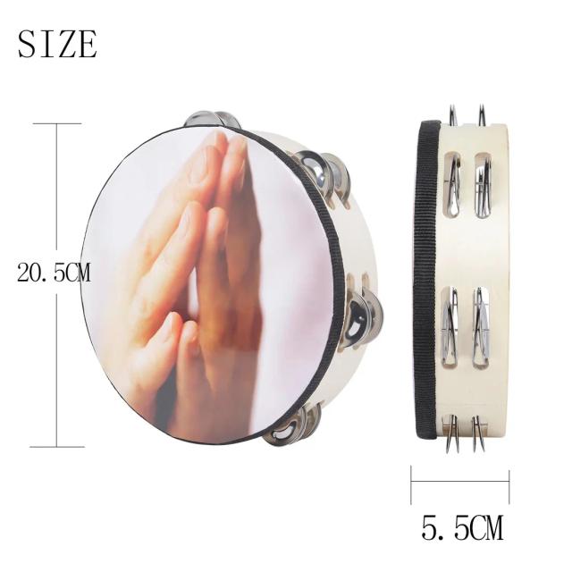 Pandeiro Profissional Slade 8 Polegadas para Músicos e Dançarinos - Instrumento de Percussão de Alta Qualidade