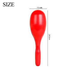 Oval plástico areia martelo para bebê, instrumentos de percussão, educação precoce, abanador de mão, presentes para crianças, vermelho, orff, 1 par - Image 6