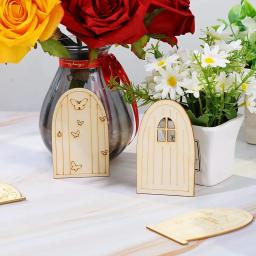 Madeira Fariy Porta Pingentes para DIY, Mini Paisagem, Ornamentos para Casa, Decorações de Jardim, Pintura Suprimentos, Presentes para Crianças, 10 Pçs/lote - Image 6