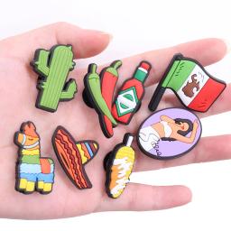 Estilo mexicano Encantos de Sapato, Chapéu De Cowboy, Acessórios Chicken Tacos, Fivela De Sapatos PVC, Pulseiras Fit, Presente de Aniversário, Nova Chegada, 1Pc - Image 4