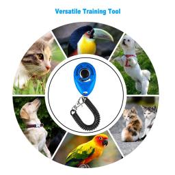 Clicker Plástico Portátil para Pet, Pulseira Ajustável Auxiliar, Dog Click Trainer, Cat Sound, Chaveiro Suprimentos, Novo - Image 3