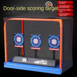 Alvos para armas nerf, redefinição automática, tiro elétrico, acessórios para crianças, som, luz, jogo de tiro, brinquedos, pontuação de alta precisão - Image 2