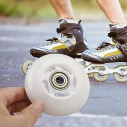 Rodas de skate de hóquei em linha, 64mm/70mm/72mm, alta elasticidade com rolamento, rodas glitter para patins, bagagem - Image 1