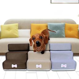 Escada destacável antiderrapante para animais, Rampa removível Escada de cama, Suprimentos para cães pequenos, Brinquedo do gato, 3 Passos, 1Pc - Image 4