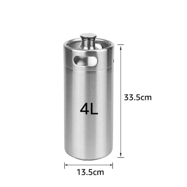 Haste de Aço Inoxidável para Mini Barris de Cerveja Artesanal de 6, 4 e 5 Litros com Sistema de Dispensação