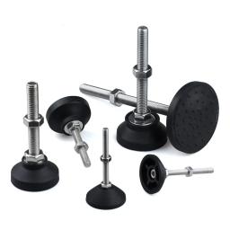 Almofada de aço inoxidável nivelamento pé, torno ajustável perna, base giratória pernas articuladas, tipo de rosca, SS304, M5, M6, Dia 30mm, 4pcs - Image 3