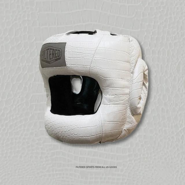 Capacete de Boxe Profissional com Almofada Removível e Proteção Facial Completa para Treinamento em Boxe e MMA HG02