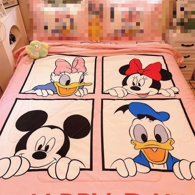 Colcha de Ar Condicionado Pooh Bear Mickey Verão Fino Respirável 150x200cm
