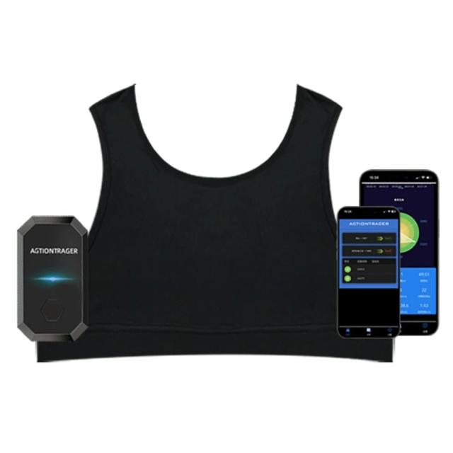 Colete de Futebol GPS para Atleta - Tecnologia Vestível para Controle de Treinamento - Preto e Branco
