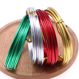 Flexível Anodizado Artesanato Cor Fio De Alumínio, Bendable Sculpting Metal Wire, Craft Wreath, Jóias Fazer Beading Floral Orname, 2mm * 3m - Image 1