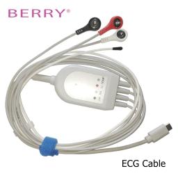BERRY-Monitor Veterinário, Cabo ECG, Clipe Eletrodo ECG, Sensor SpO2, Reutilizável, NIBP Cuff, NIBP Tube Monitor Acessórios, AM6200 - Image 2