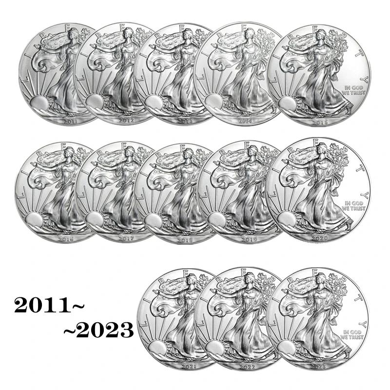 Moeda do Desafio da Estátua da Liberdade Unida, Presentes de Ano Novo, Moeda Comemorativa, Colecionáveis, Fine SCollection, 2011-2023, 13 peças - Image 1