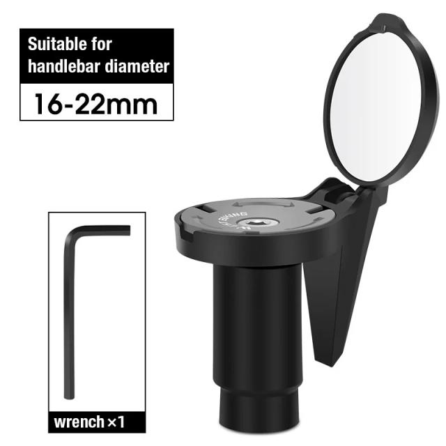 Espelho Retrovisor Ajustável Universal para Bicicletas, Reflexão Ampla e Segurança no Ciclismo, Ideal para MTB e Road Bike