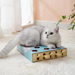 Produtos para animais de estimação multifuncionais interativos, Brinquedos enriquecidos com gatos interiores, Arranhador ondulado, Brinquedos engraçados do gato, Hamster - Image 4