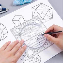Ferramenta de Medição Rotativa, Modelo de Desenho, Art Design, Construção, Arquiteto, Geometria, Elaboração do Círculo, Régua de Escala - Image 5