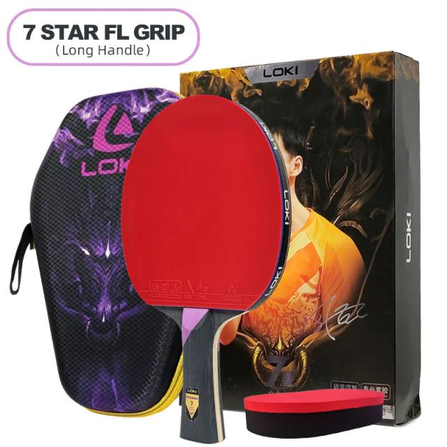 Loki dragon série raquete de tênis de mesa profissional ofensiva raquete de ping pong paddle bat 5 madeira 2 carbono 6/7/8/9/10 estrelas