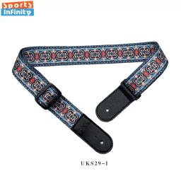 Correia de guitarra impressa ajustável, alça de ombro estilo étnico para guitarra acústica, ukulele, instrumento baixo, acessórios, novo - Image 6