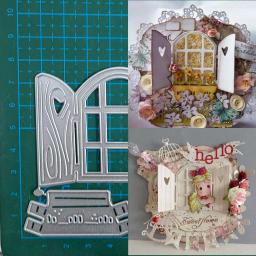 Corte de metal Morre para Janela e Flores Decoração, Cut Die Mold, Scrapbook Paper Craft, Knife Blade Punch Stencils - Image 3