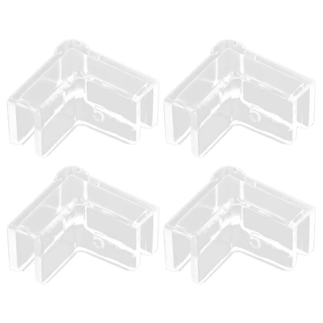 Protetores de Bordas Transparente para Tanque de Peixes - Kit com 4 Ferramentas de Suporte para Aquário