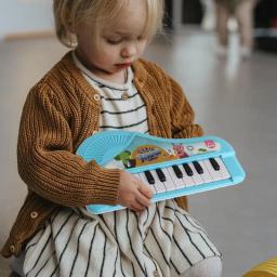 Teclado Eletrônico Piano Educacional com Luzes, Pequenos Desenhos Animados, Instrumento Musical Interativo para Iniciantes - Image 6