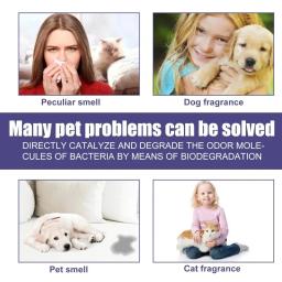 Pet Desodorizante Spray para Gato e Cão, Fezes de urina, Remoção de odor corporal, Anti bacteriano, Ambientador, Pet Supplies, 60ml - Image 3