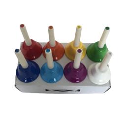Conjunto sinos mão coloridos com 8 notas, presente percussão para crianças pequenas, crianças e adultos - Image 3