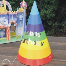 Conjunto de 10 chapéus de cone listrados e coloridos para festa de aniversário infantil, decoração de festa - Image 3