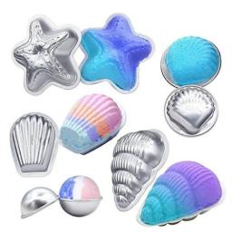 Rodada liga de alumínio banho bomba Moldes, ferramenta DIY, sal bola, artesanato caseiro, semicírculo esfera, metal banho ferramenta, 2pcs por conjunto - Image 1