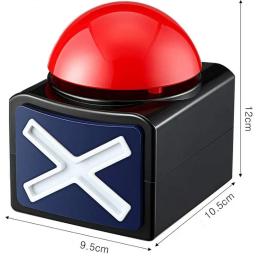 Bateria Powered Jogo Resposta Buzzer com Som e Luz Resposta, campainhas, Concurso Vermelho, o Stress Aliviar Alarme Botão - Image 6
