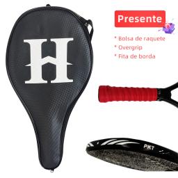 Raquete De Beach Tennis HOOWAN Blackshark Profissional Beach Tennis Racket De Praia 22mm Superfície Áspera com Capa - Image 5