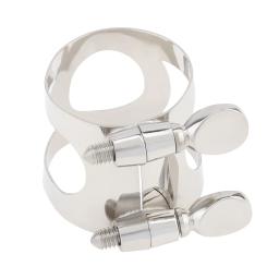 Chapeamento de níquel de cobre prata clarinete bocal ligadura carinet peça de substituição para clarinete plano b com parafusos ajustáveis - Image 4