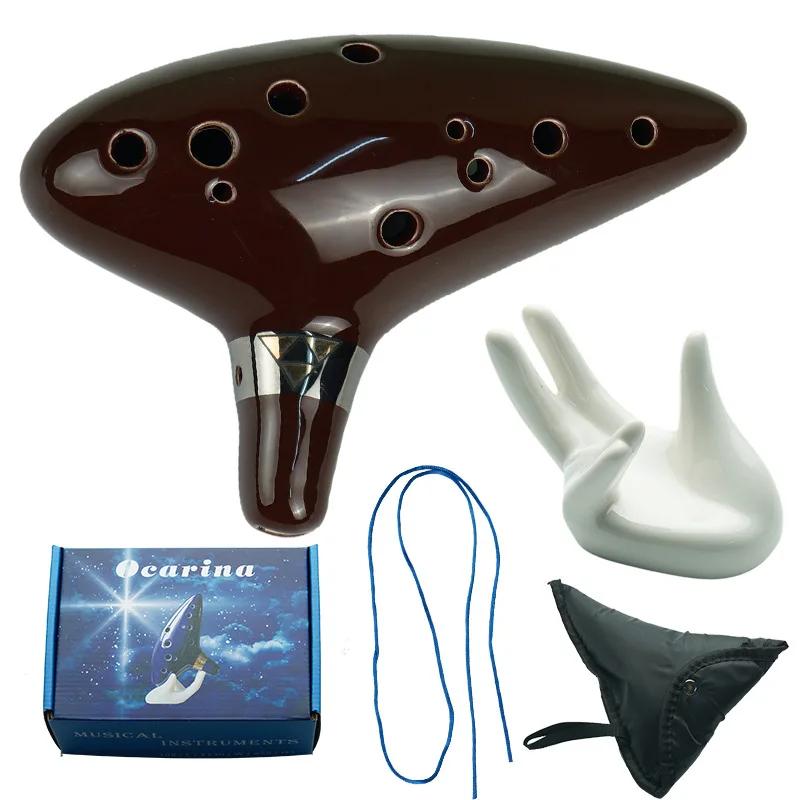 Instrumento de sopro com pontuação e cordão, Alto C, 12 buracos, Holiday Gift - Image 1